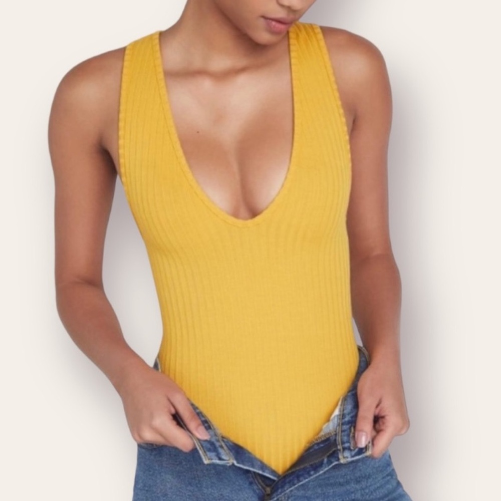 Urban Outfitters (Out From Under) Marley Plunging V-Neck Bodysuit